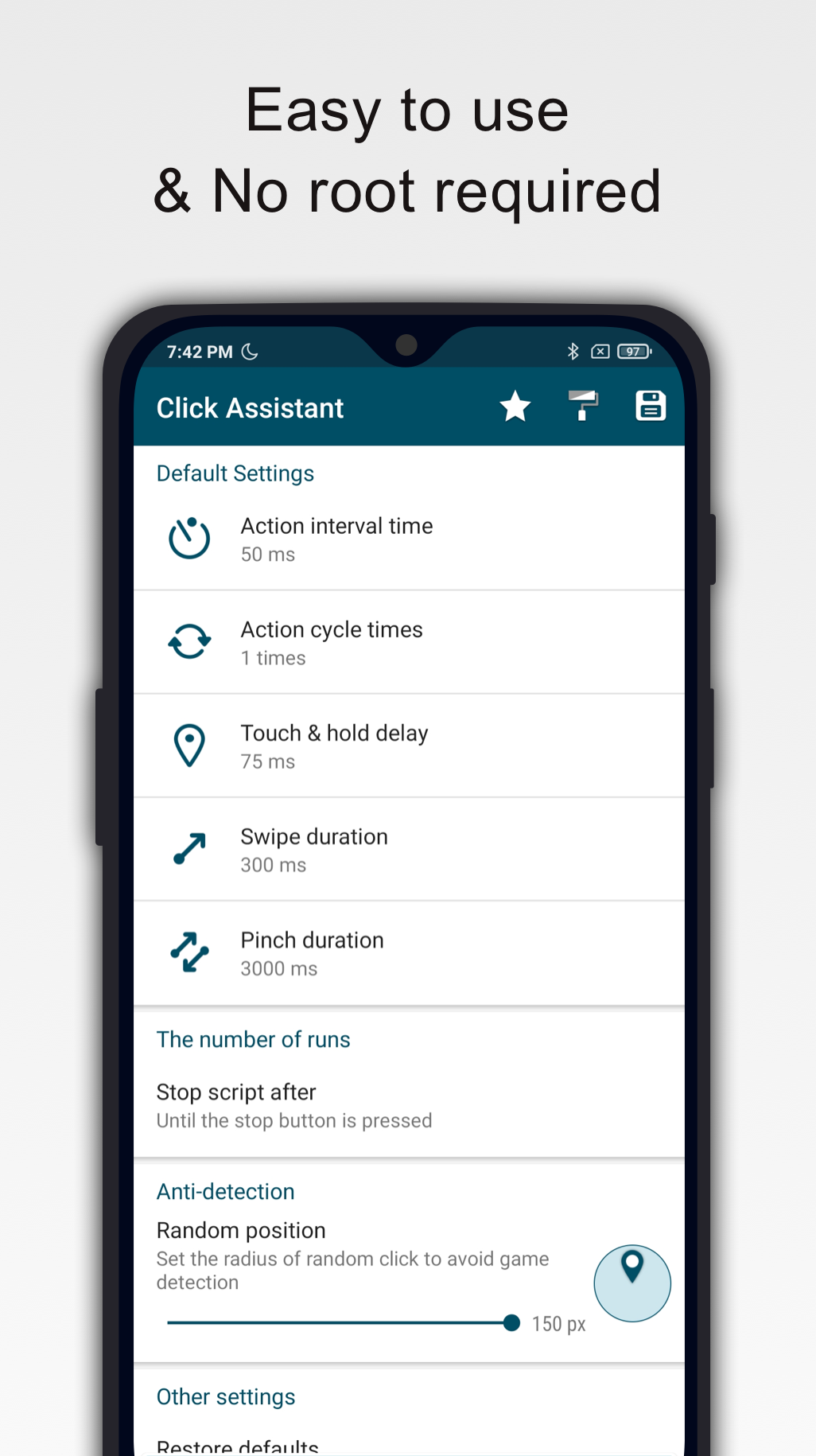 Auto Clicker Assistant - feature-rich auto clicker with multiple click modes